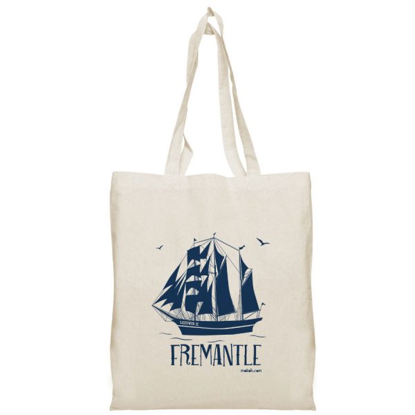 Fremantle Ship Tote Bag - Mokoh Design, Handmade Australian Souvenirs